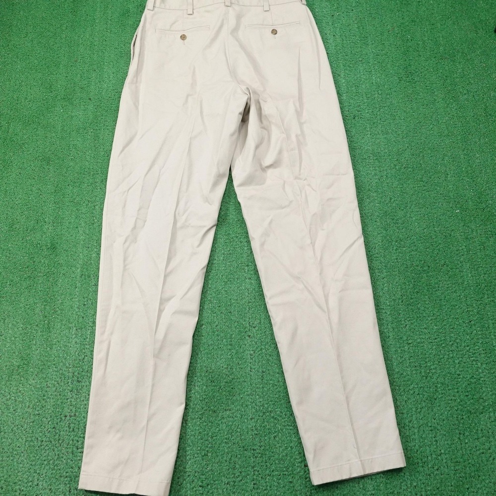New L.L. Bean Pants Mens 34x36 Beige Khakis Classic Fit Cotton Wrinkle Resistant - Picture 5 of 8